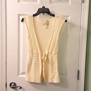 90s cream sweater vest Old Navy small